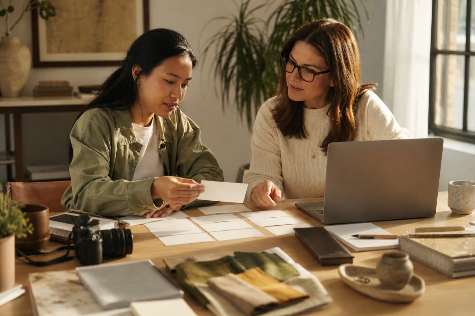 A worker matching skills and work values to occupations