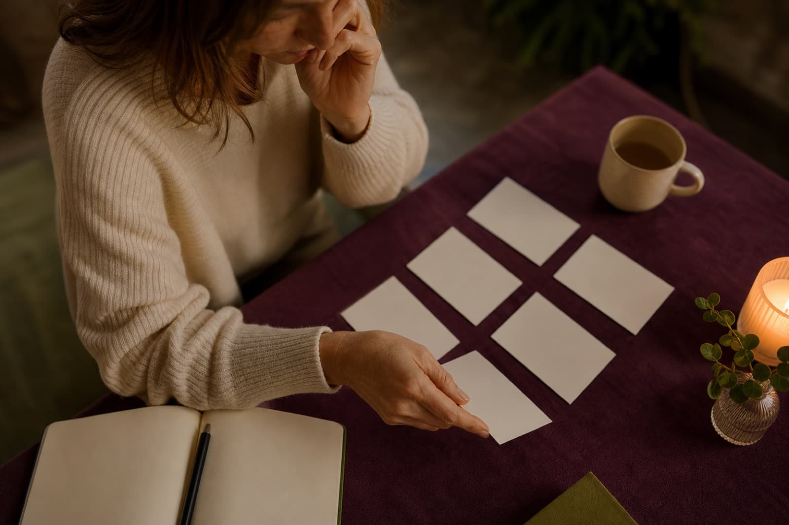 A client writing one next action after coaching